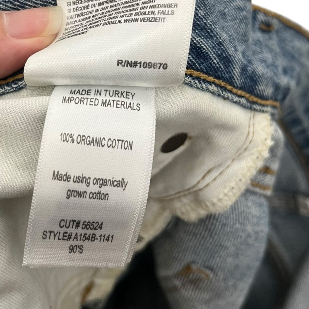 AGOLDE 90s High Rise Straight Jeans Women’s 27 Blue Casual Streetwear Distressed - Picture 13 of 14